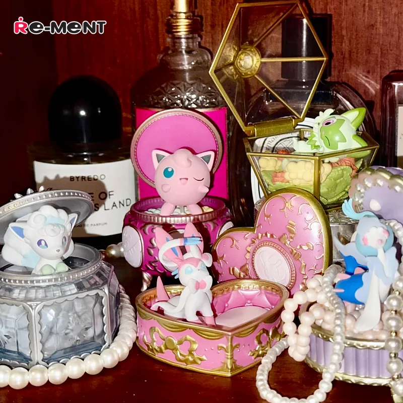 

Re-Ment Pokemon Original Romantic Collection Primarina Sylveon Sprigatito Jigglypuff Alolan Vulpix Galarian Ponyta Toy Girl Gift