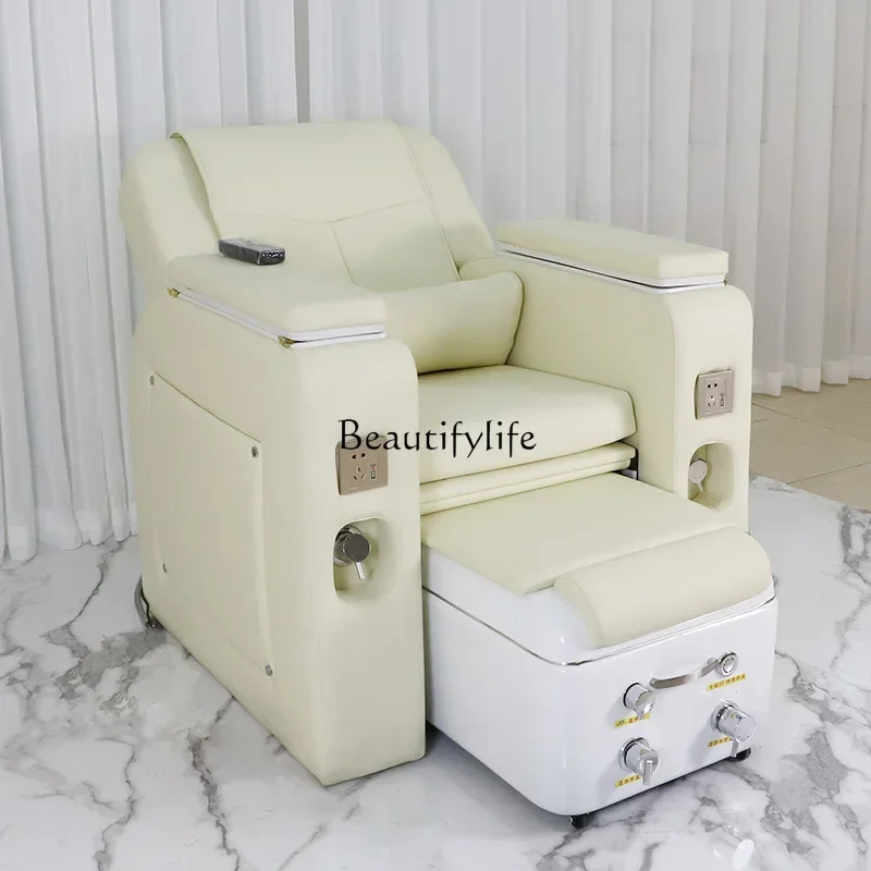 Nail Beauty Sofa Foot Beauty Chair massaggio elettrico massaggio ai piedi multifunzionale Flat sdraiato tatuaggio ricamo divano per ciglia