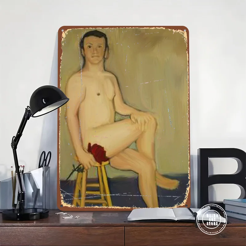 Marshall Eriksen Nude Poster Customized Wall Art Vintage Metal Signs Retro Tin Plaque for Man Cave Home Decoration Gaming House