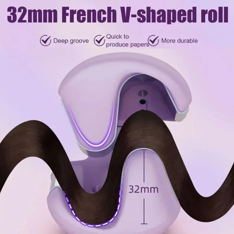32MM Electric Curling Iron Automatic Lambswool Curling Tool Long Lasting Styling French Styling Rotating Anti-Flame Design image 6