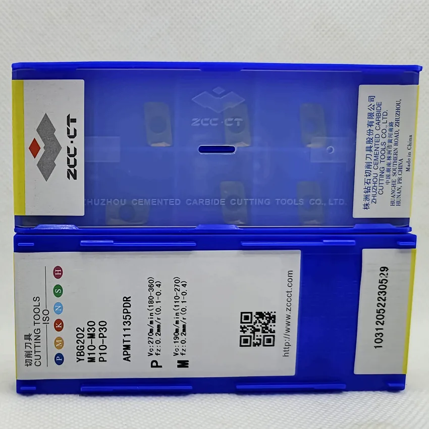 APMT1135PDR YBG202 APMT1135PDR ZCC.CT Cutting Tools CNC blade carbide inserts Milling insert For Steel, stainless steel