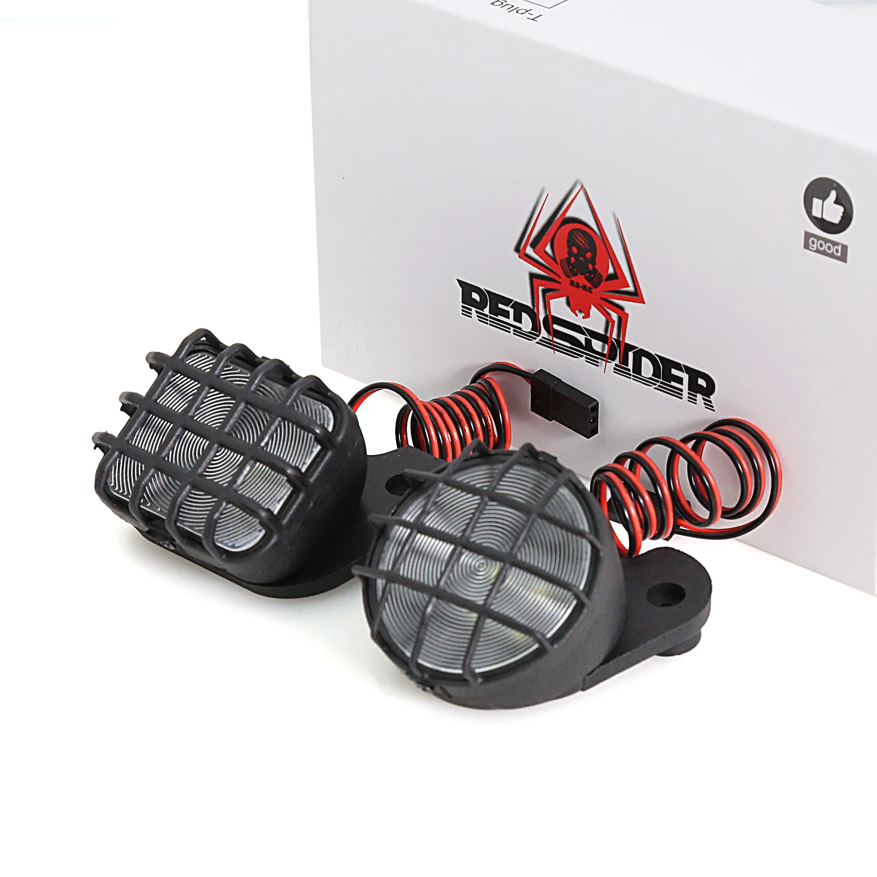 Red spider luzes led faróis brilhantes holofote para 1/4 losi promoto-mx fora da estrada rc controle remoto elétrico luz da motocicleta