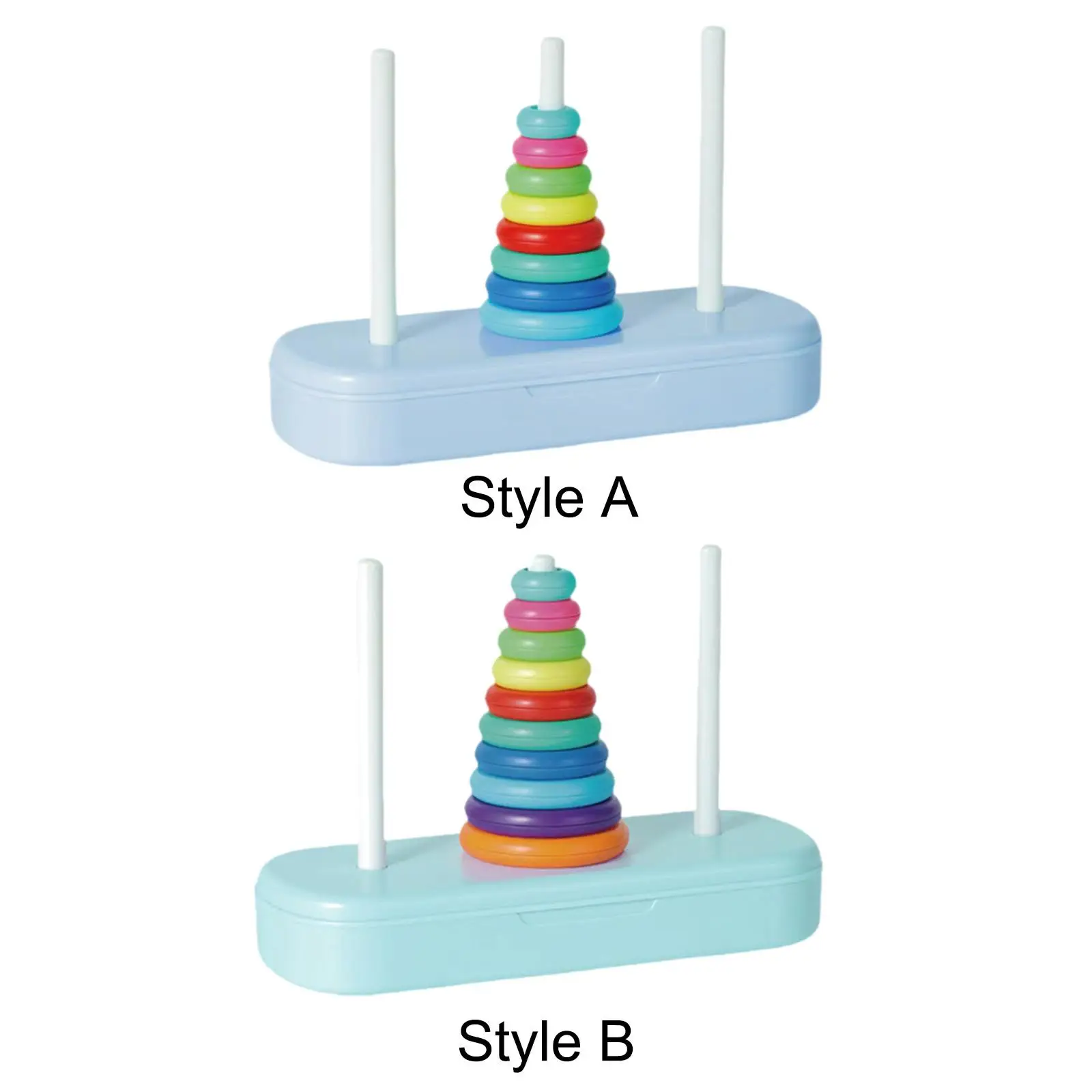 Stacking Tower Toy Preschool Learning Stacker Toy Rainbow Stacking Rings Toy Montessori Toy for Infant Boy Girls Children Kids