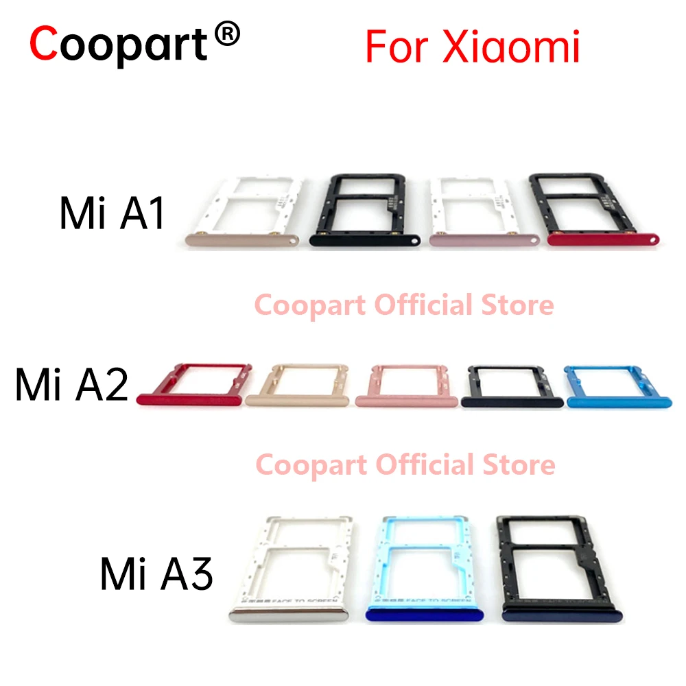 New For Xiaomi Mi A1 A2 Lite A3 6X SIM Tray Slot Holder Adapter Connector SD Card Holder Replacement Parts