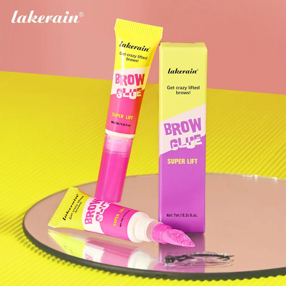 جل تصفيح الحواجب من Lakerain - مصفف حواجب مقاوم للماء والعرق بدقة 48 ساعة، عقد طبيعي للحواجب الرقيقة (شفاف) #4