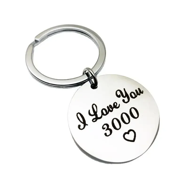 Cute Lovers Couple Keychain Pendant I Love You 3000 Key Chain Keyring Husband Wife Birthday Gift