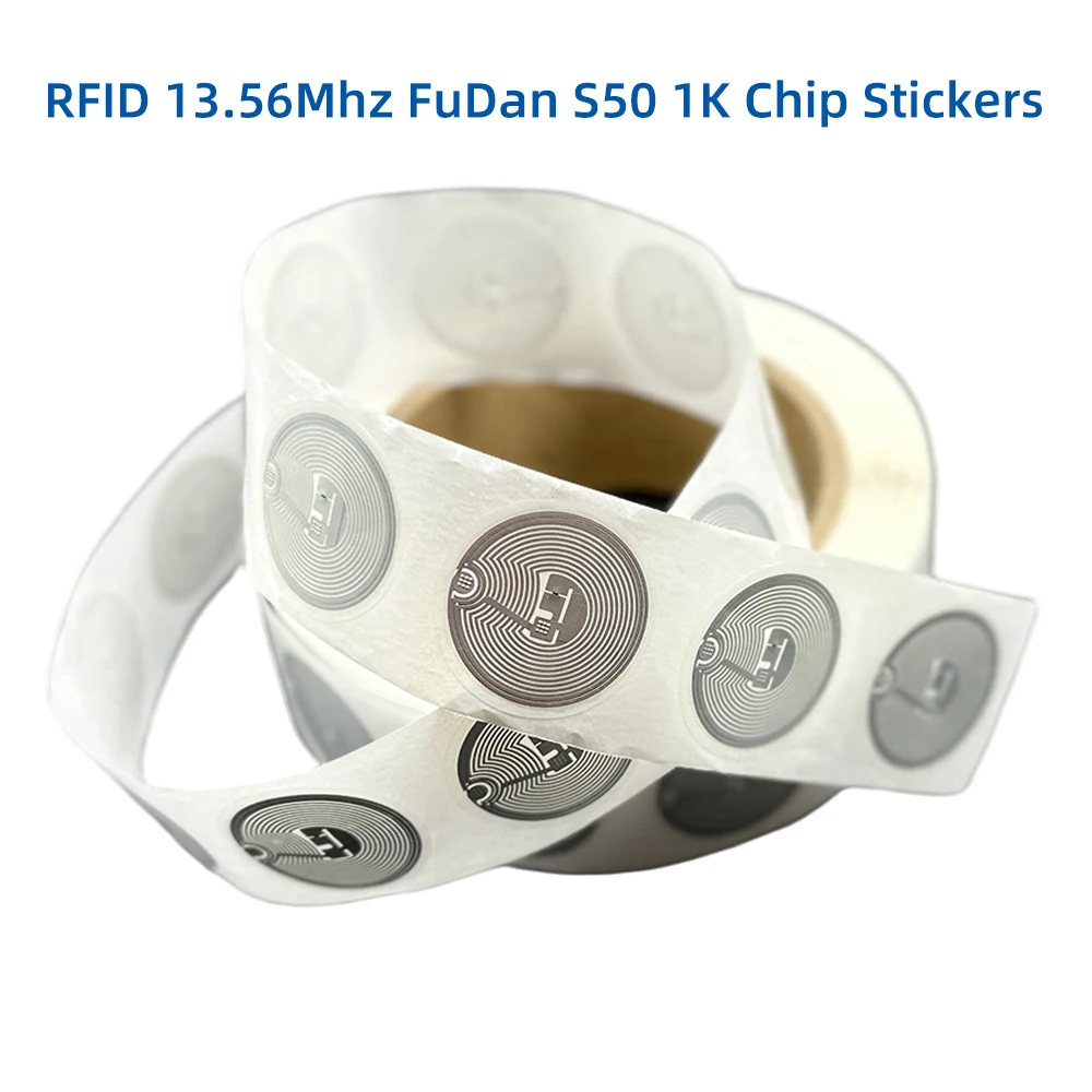 20pcs RFID S50 Smart Tag 14443A Classic 1K EV1 S50 Wet Inlay Sticker F08 1024 Bytes Lable RFID Tags IC M1 TAG