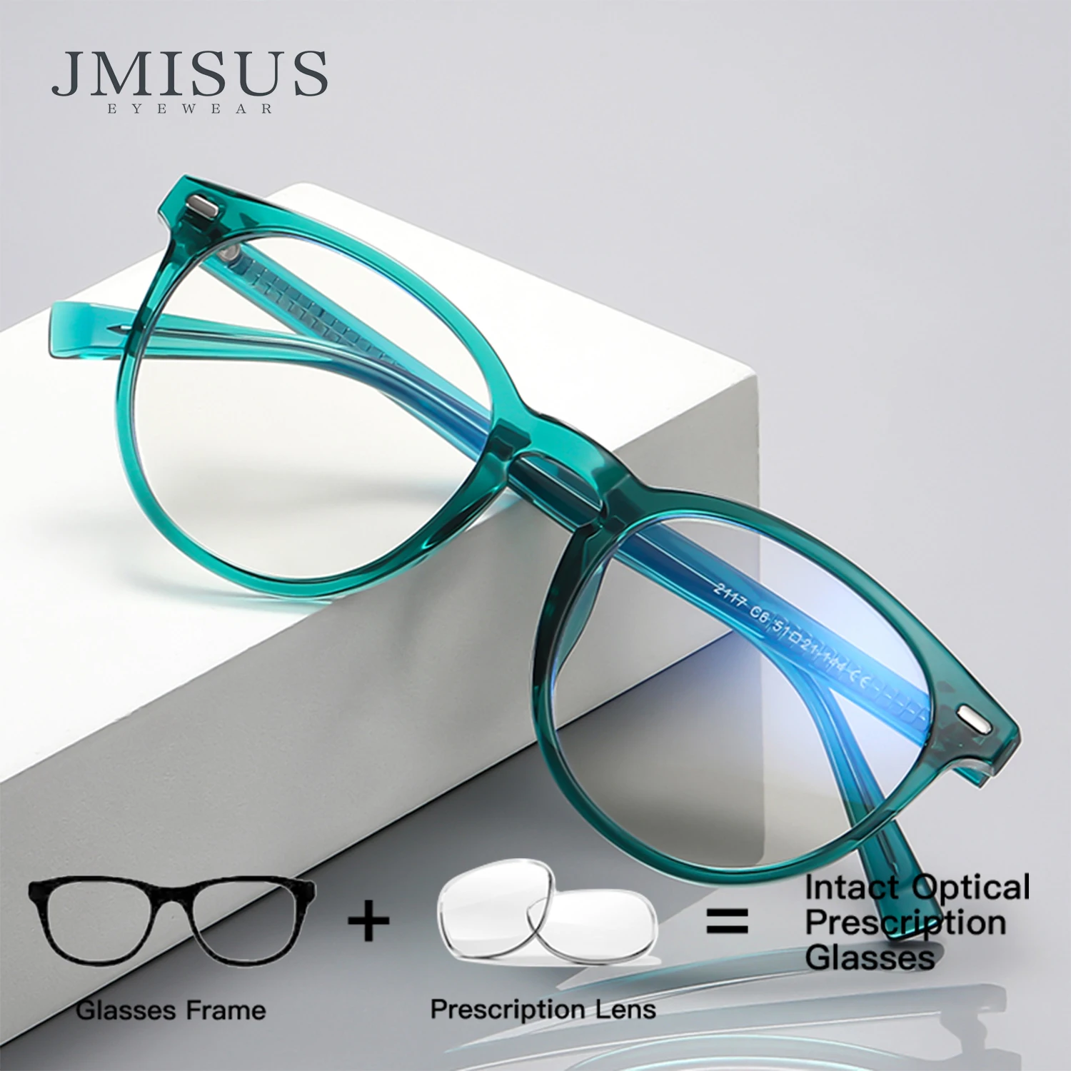 

JMISUS Round Small Frame Simple Fashion Design Women's Anti-blue Light Glasses Customizable Prescription Photochromic Glasses