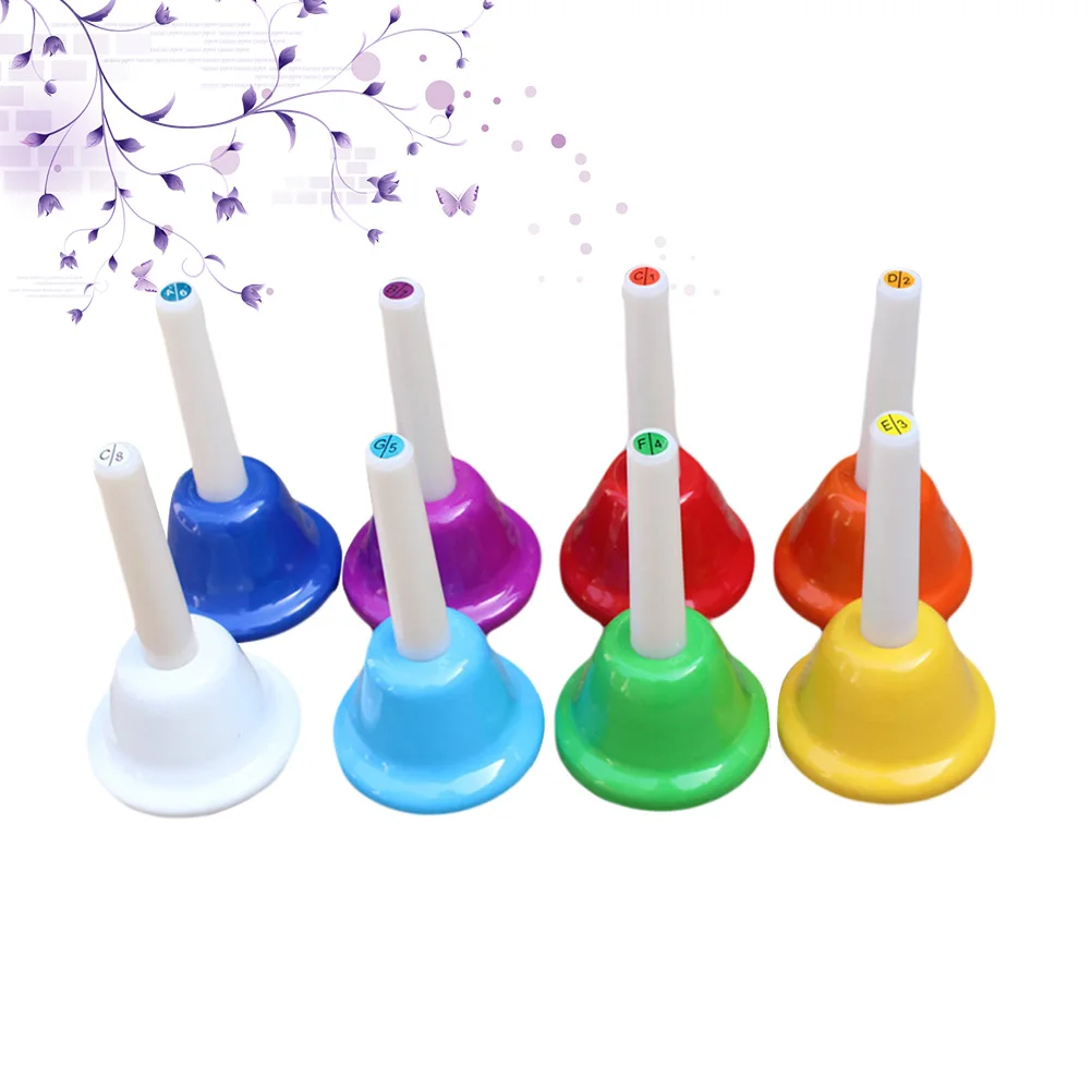 

8 Pcs 's Percussion Instrument s Musical Instruments Hand Bell Classroom Bells
