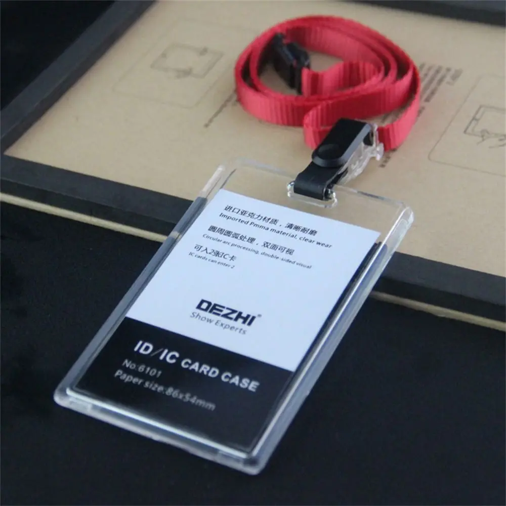 

Work Identity ID Card Holder Employee Card Adjustable Business Card Holder Bank Card with Lanyard Name Card Cover