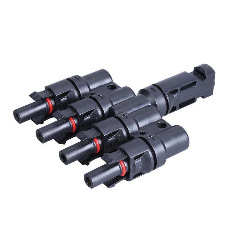 Solar Special Waterproof T-type Five-way Branch Connector 4 to 1 Connector Photovoltaic Line Connector