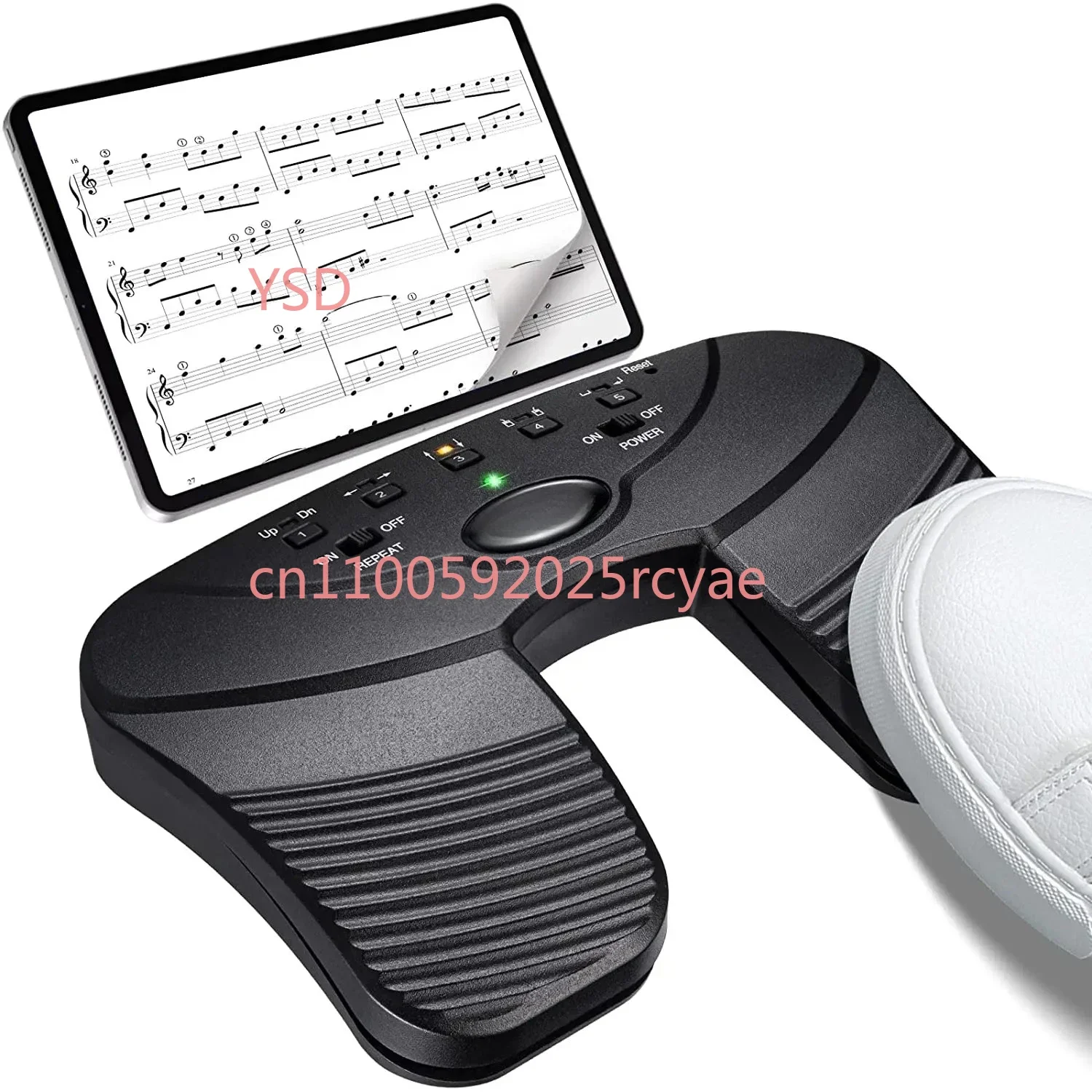 Bluetooth Page Music Turner Pedal Usb Rechargeable Wireless Page Turner Silent Foot Pedal