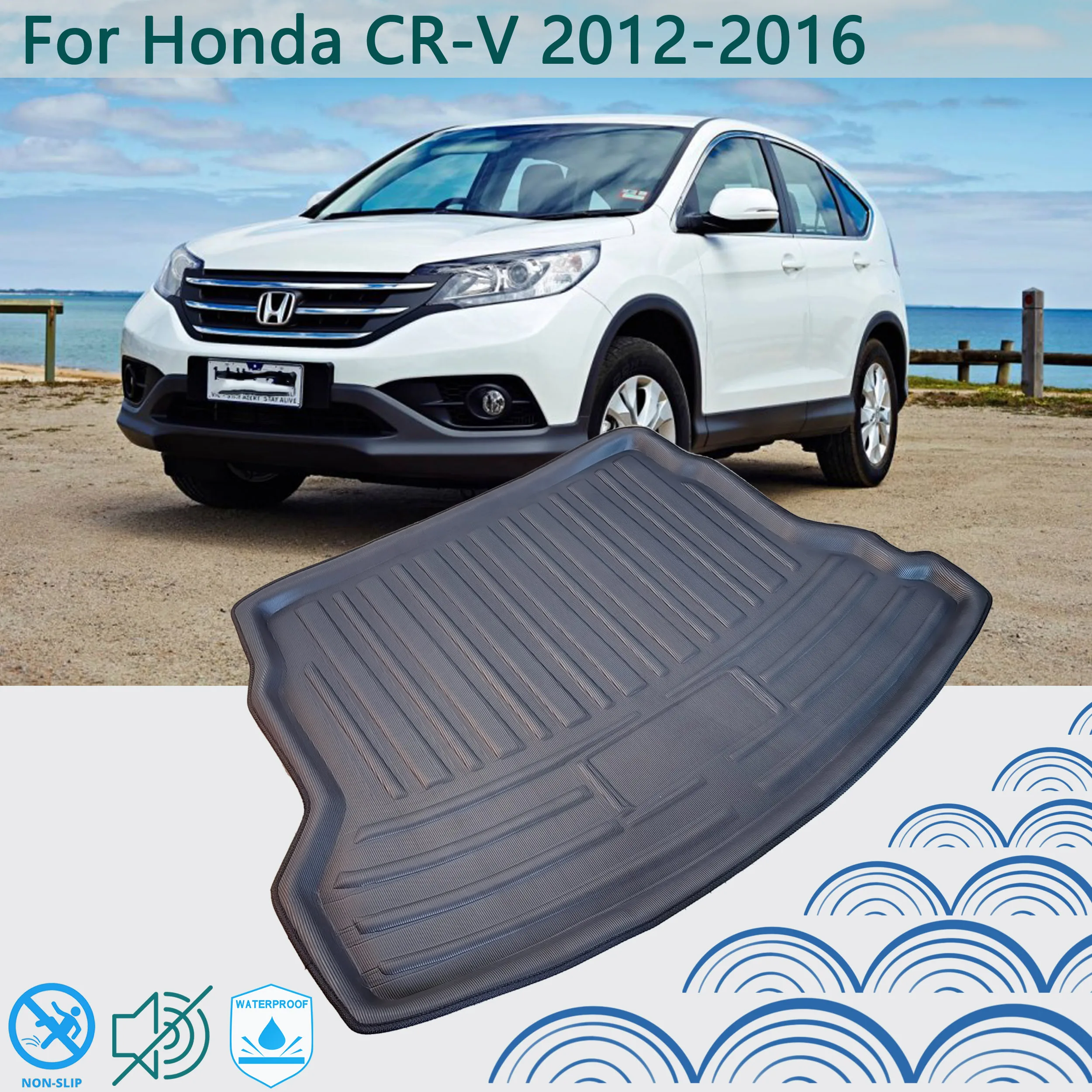 

Для Honda CRV CR-V 2012 2013 2014 2015 2016 Автомобильный задний коврик для багажника специальный коврик для багажника напольный лоток Ковер защита от ударов грязи