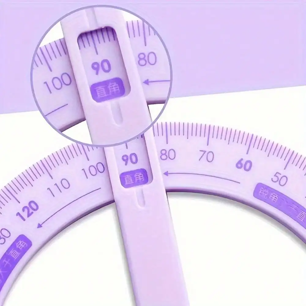 360-градусная канцелярская геометрическая линейка, прямоугольная учебная специальная многофункциональная линейка для измерения угла, демонстратор