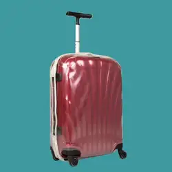 Samsonite V22 수하물 커버, 방진 보호대 케이스, 지퍼가 달린 두꺼운 PVC 투명 커버, 수하물 미포함