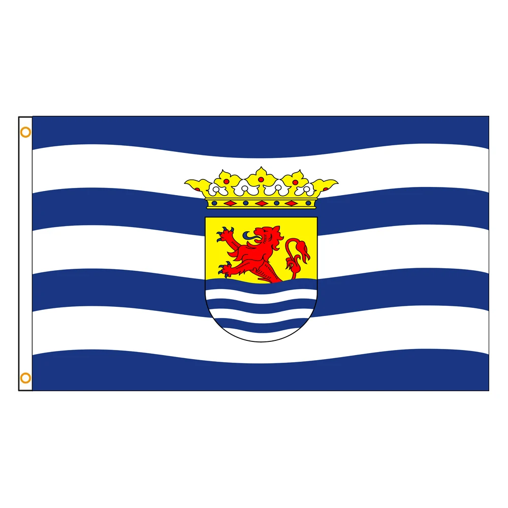 3x5 Ft Zeeland Flag Vivid Color a Province of Netherlands Flags Polyester with Brass Grommets