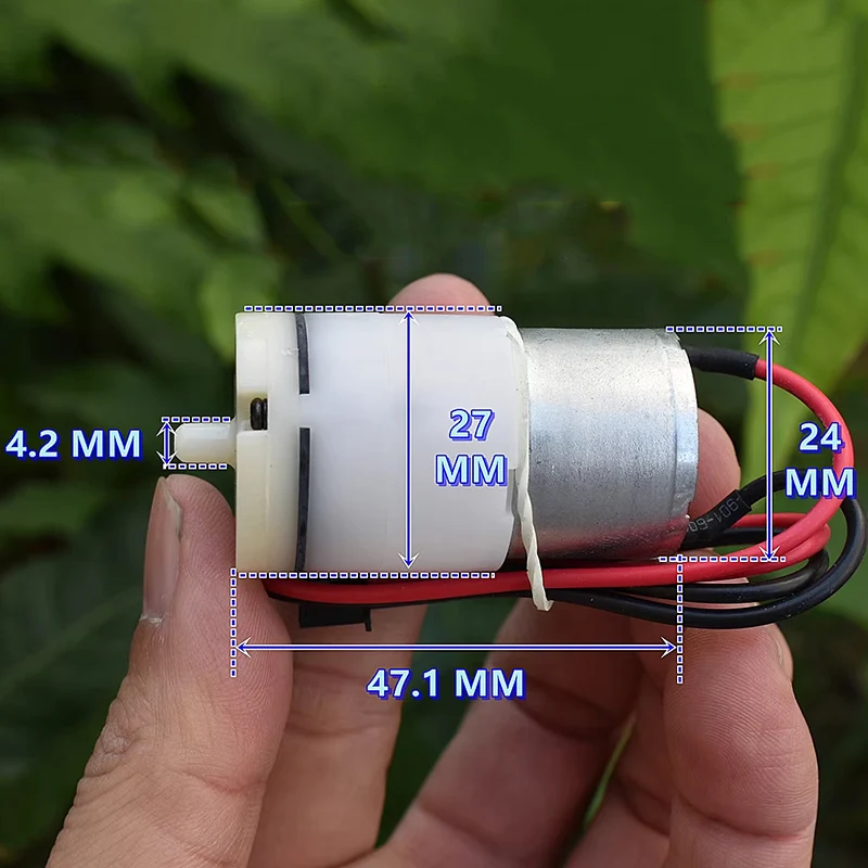 

JQB2418068 Mini Micro 310 Motor Air Pump 27mm Diaphragm DC 6V-12V Small Oxygen Pressure Pump for DIY Monitor Aquarium Fish Tank