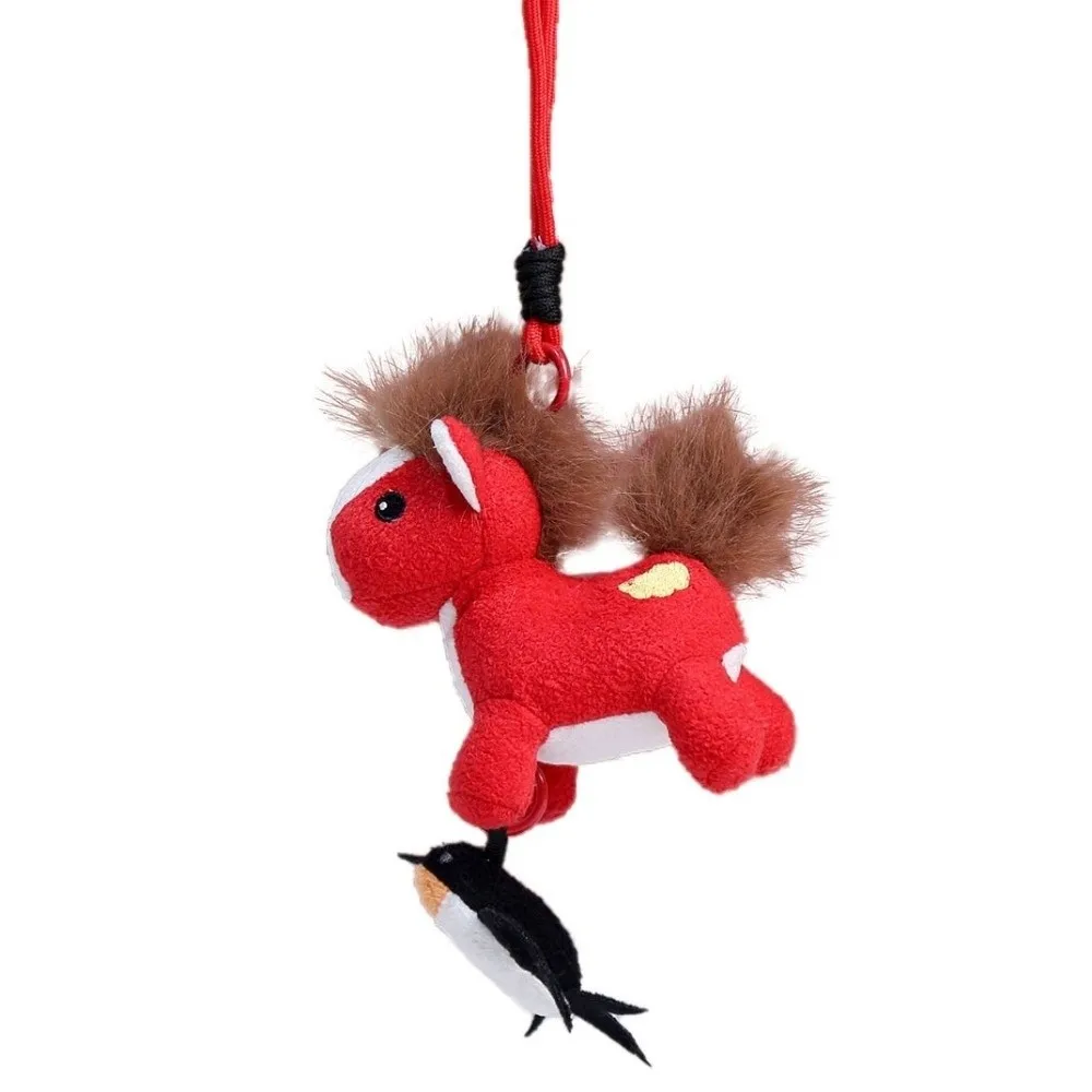 

New Horse Long Hair Soft Animal Pony Pendant 12cm Cute Horse Treading On Swallow Gift