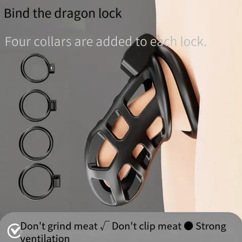 Bdsm Sexual Urethral Lock Restraint  Men's Chastity Lock Black Smooth SM Pornographic Men's Toy