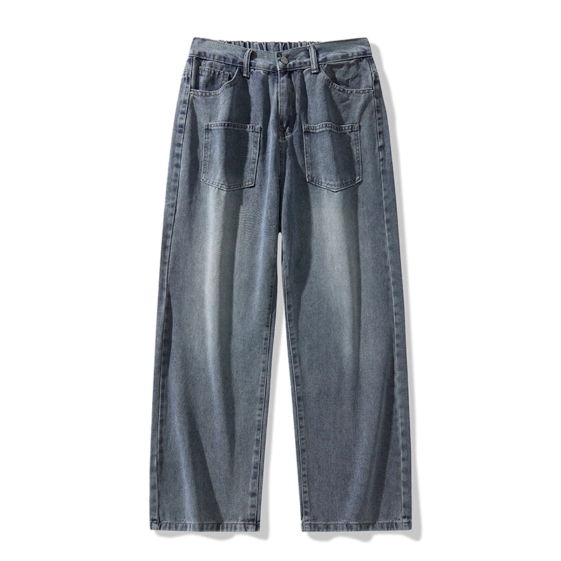 

Мужские брюки Новые брюки Свободные драпированные винтажные прямые широкие брюки Y2k Американские джинсы Мужская спортивная мужская одежда Товары для секса