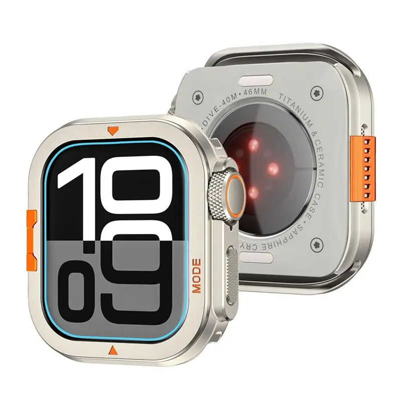 

QWE-Metal Case For Watch Series 10 46Mm Protector Case Turn Bumper Cover With Back Shell For Iwatch Series 10
