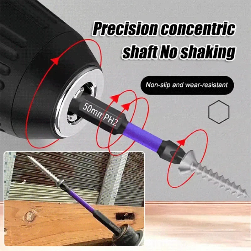 Magnetic Drill Strong Magnetic Bit Magnetic Drill Bit Upgraded High Hardness Non-slip Cross High Hardness Electric Hand Drill