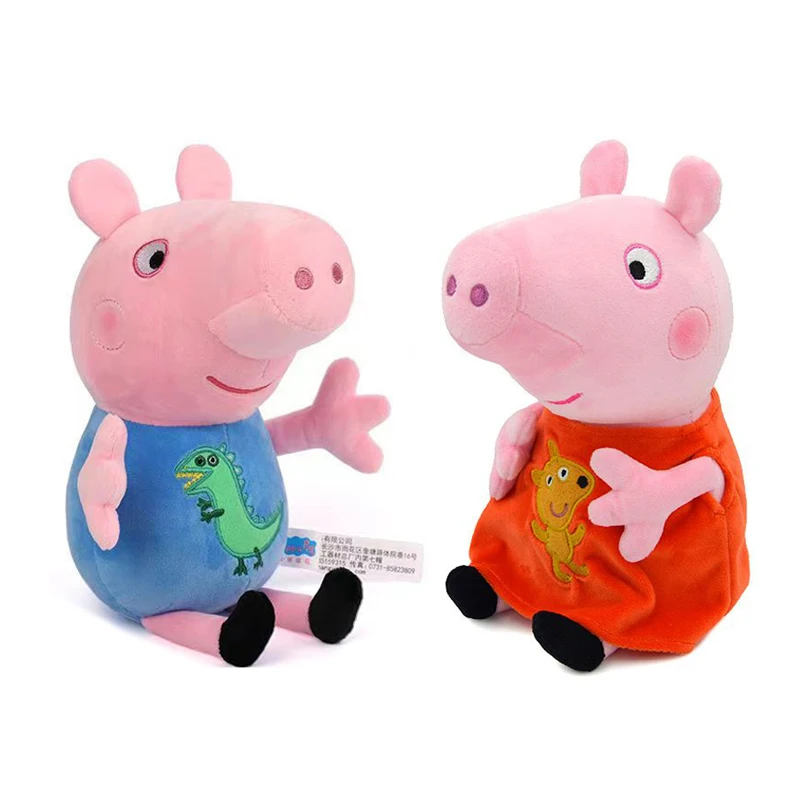 19 CM Peppa Pig Kawaii Peluche Genuino di Alta Qualità Morbido Farcito George Mr Dinosauro Animale Del Fumetto Catena Bambola Per Bambini Compleanno