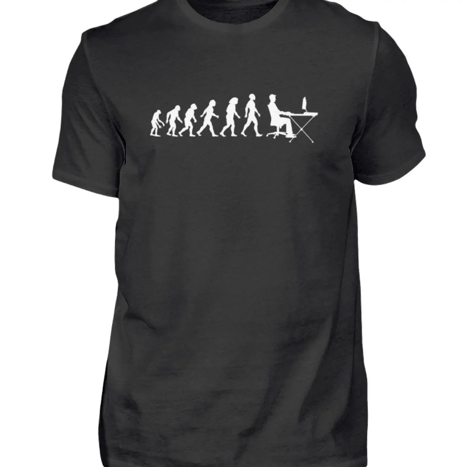 T-shirt drôle sur l'évolution humaine, pour programmeur, codeur, développeur, informatique, administrateur informatique, employé de bureau, décontracté, vintage, doux