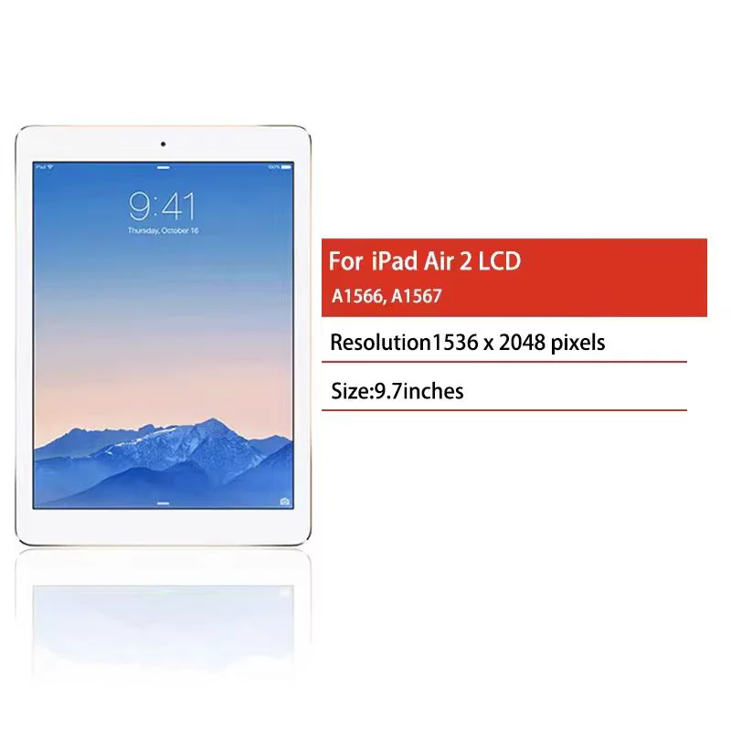 9.7“inch New LCD For Ipad Air 2 LCD A1566, A1567 Display Touch