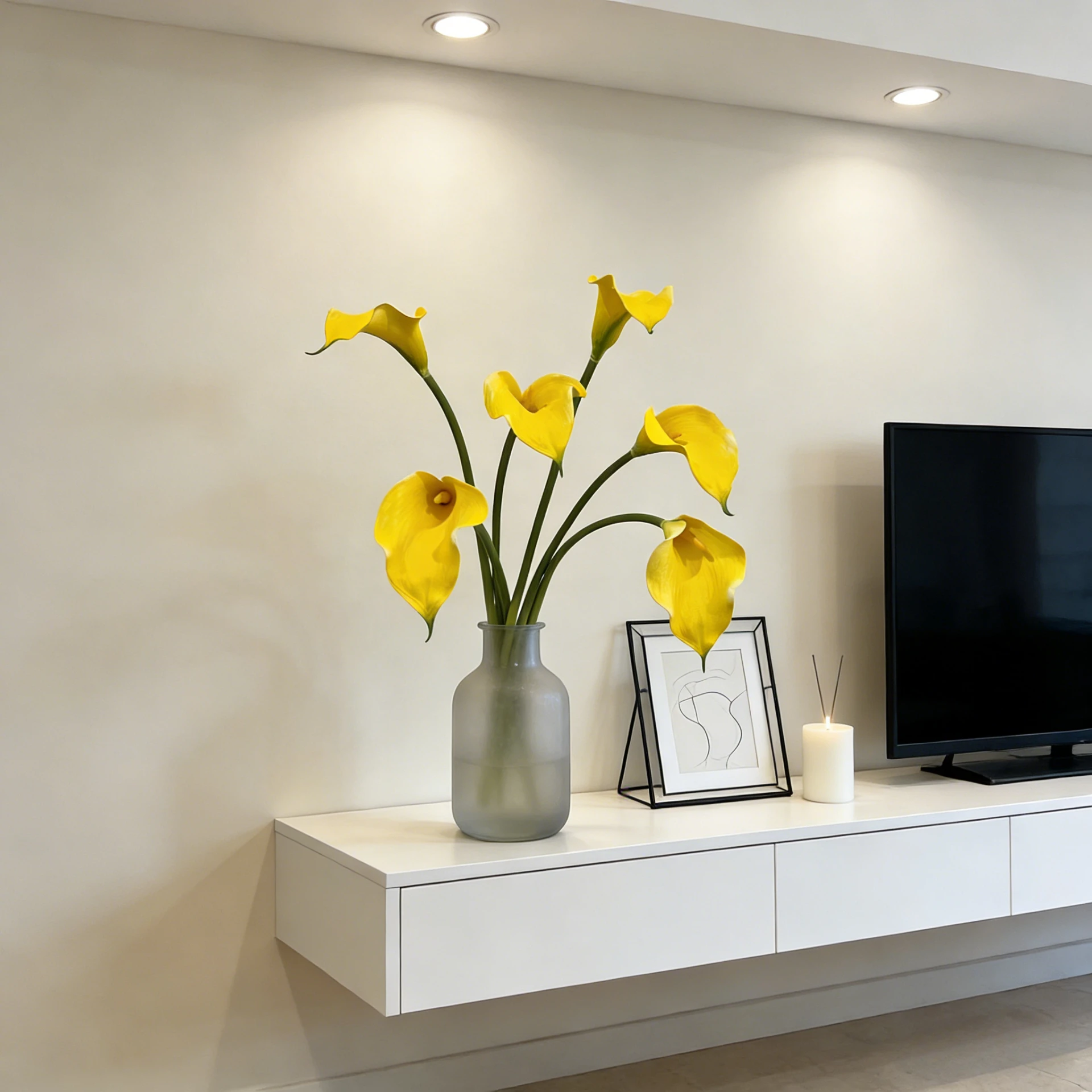 18.9インチ シングルステム 人工カラーリリー 結婚式 ホ - Home Decor Tulip のレビューと価格