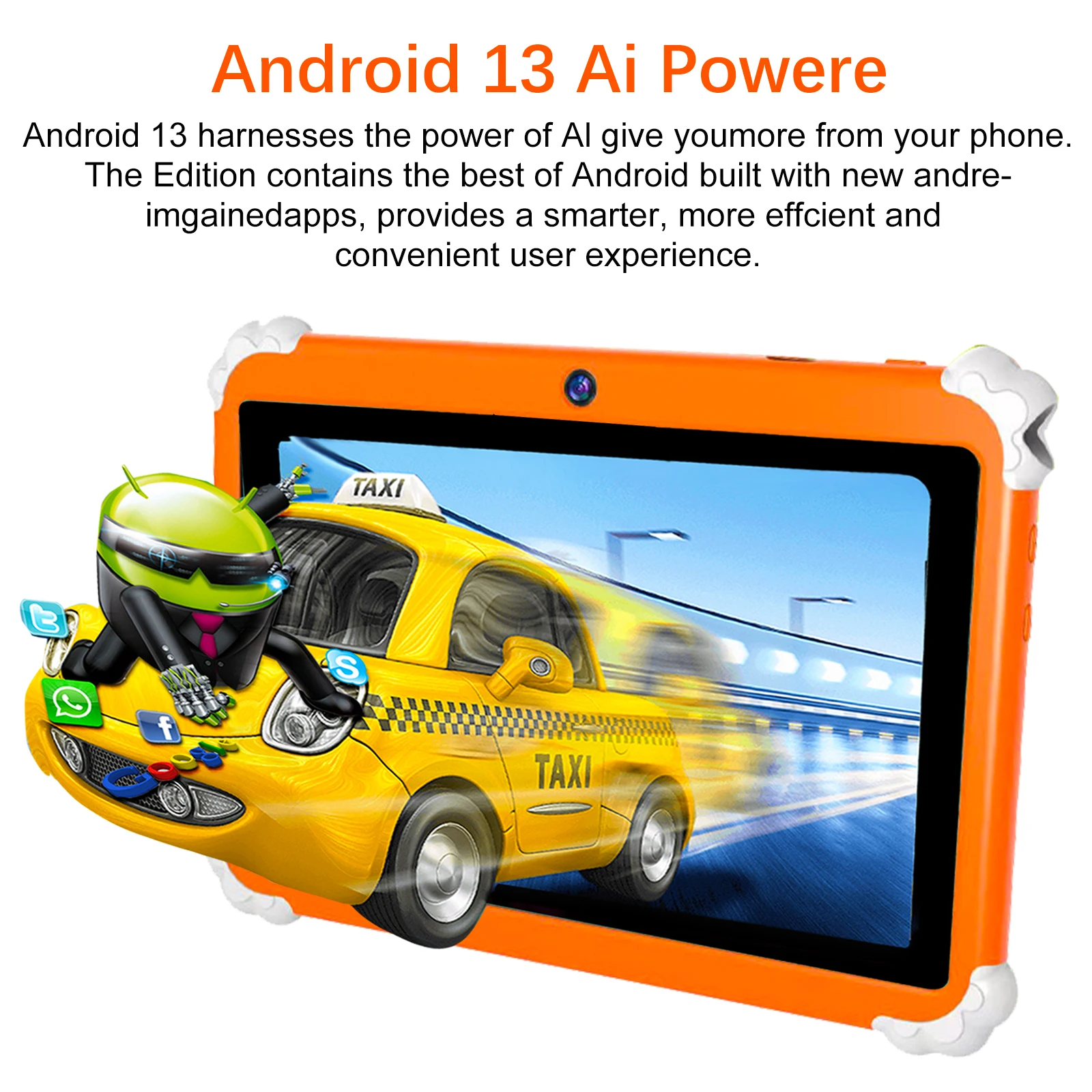New 5G WiFi Android 14 Cartoon Pattern 7 Inch Quad Core 4GB RAM 64GB ROM Cheap And Simple Kids Learning machine Children's  Gift