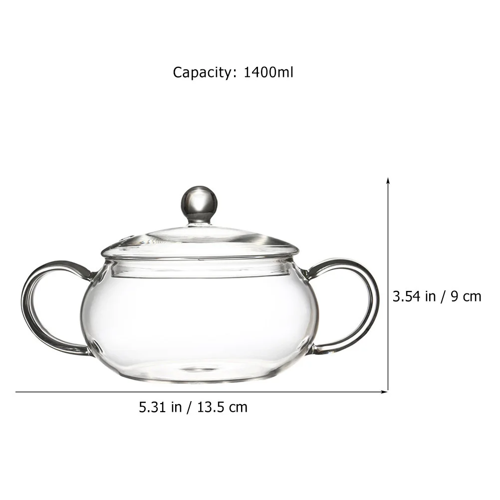 

Glass Cooking Pot with Lid Heat Resistant Small Pot for Soup Noodle Stew Serving Dish Kitchen Cookware Cooking Pots with Lids