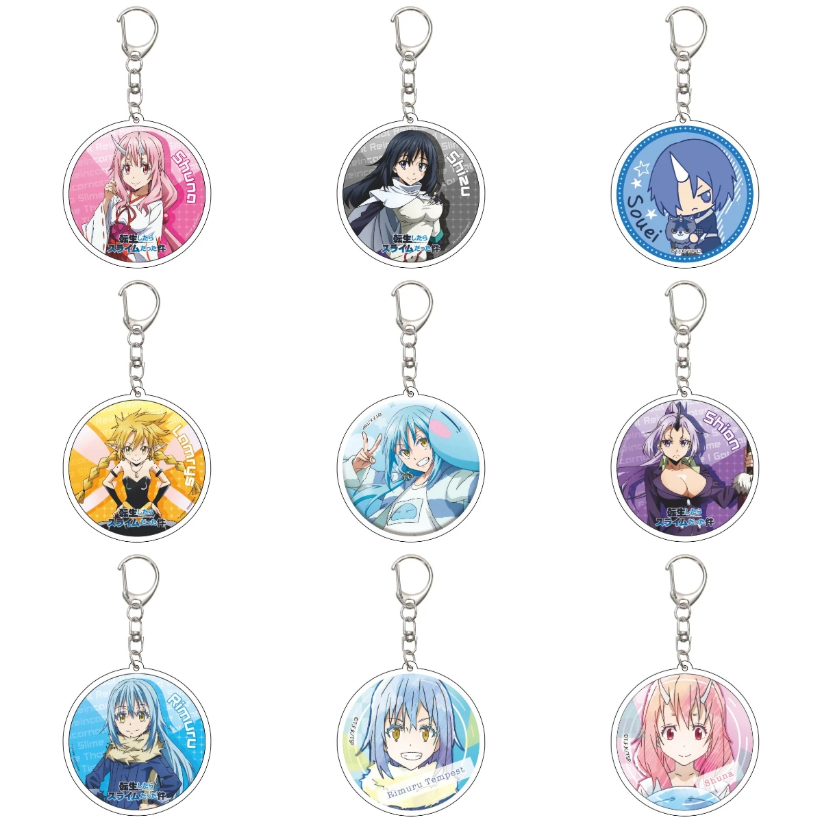55 مللي متر أنيمي في ذلك الوقت حصلت على تجسدت كسلسلة مفاتيح الوحل Rimuru Tempest مفتاح سلسلة الاكريليك نموذج لوحة هدايا عيد الميلاد #1