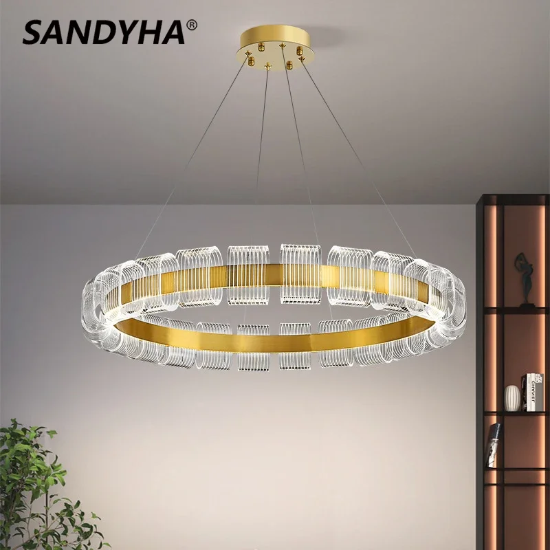 

Modern Lustres Para Sala De Jantar Lampara Colgante Techo Nordic Simple Design Ring Led Light Chandeliers Lamp for Living Room