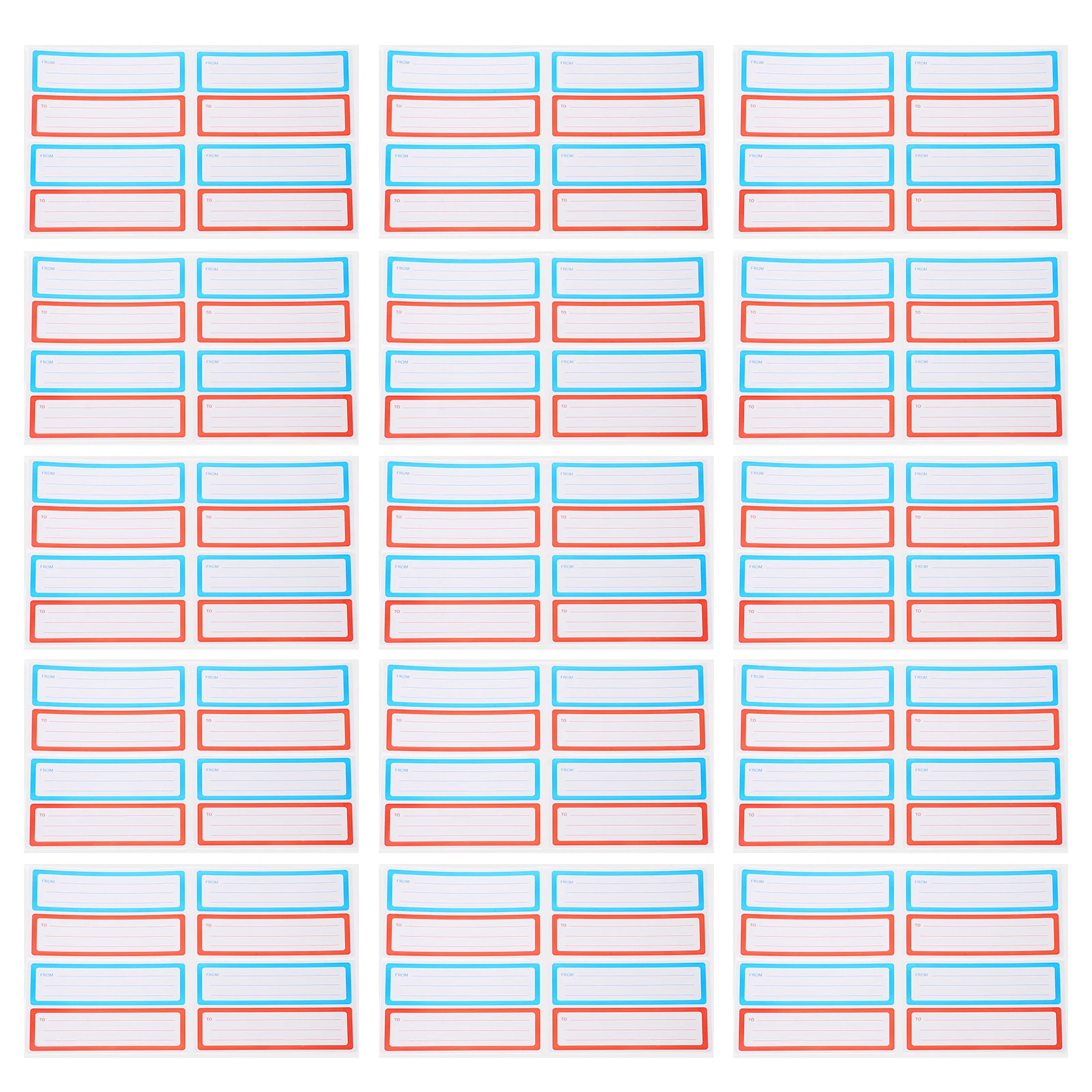 

20 Pcs Blank Label Stickers Colored Address Labels for Envelopes ShippingFolders Self Adhesive Sticker Sheets Name Tag Lines