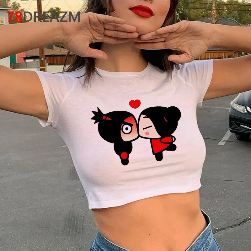 Harajuku Kawaii Kawaii T-shirt Harajuku Kawaii Pucca T Shirt Weibliche Kleidung Japanische Ästhetische Kleidung Sommer Kurzarm T-shirts
