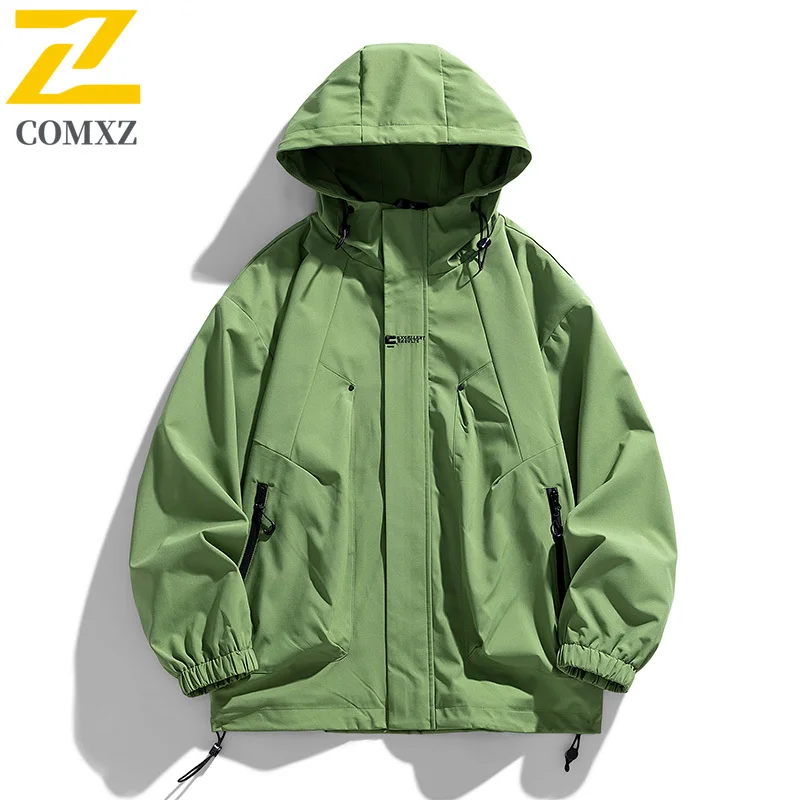 

2025 New Male Jacket Fashion Hooded Waterproof Windproof Windproof Jackets Outdoor Camping Adventure Lightweight Rush Coats