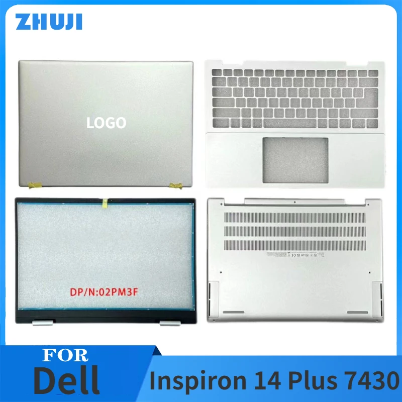 

Новинка для Dell Inspiron 14 Plus 7430; Сменные аксессуары для ноутбуков, задняя крышка ЖК/Упор для рук/нижняя часть с логотипом 032T42 02PM3F 0GWDP0