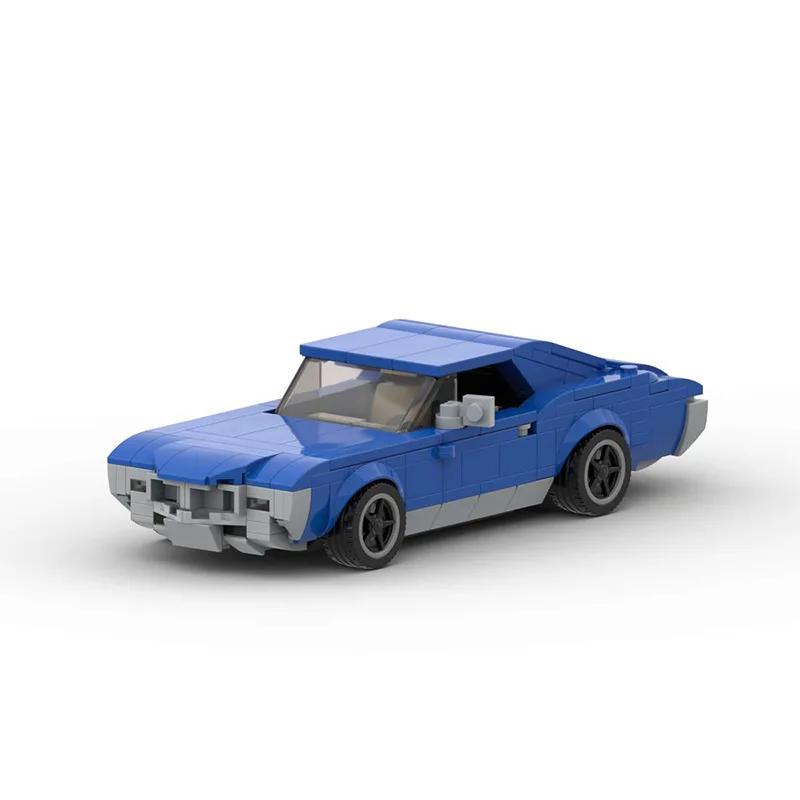 Klassischer 1968 Retro Luxusauto-Bausatz Vintage-Fahrzeugmodell DIY-Bausteine Ornament Geschenk für Hobbyisten und Autoliebhaber