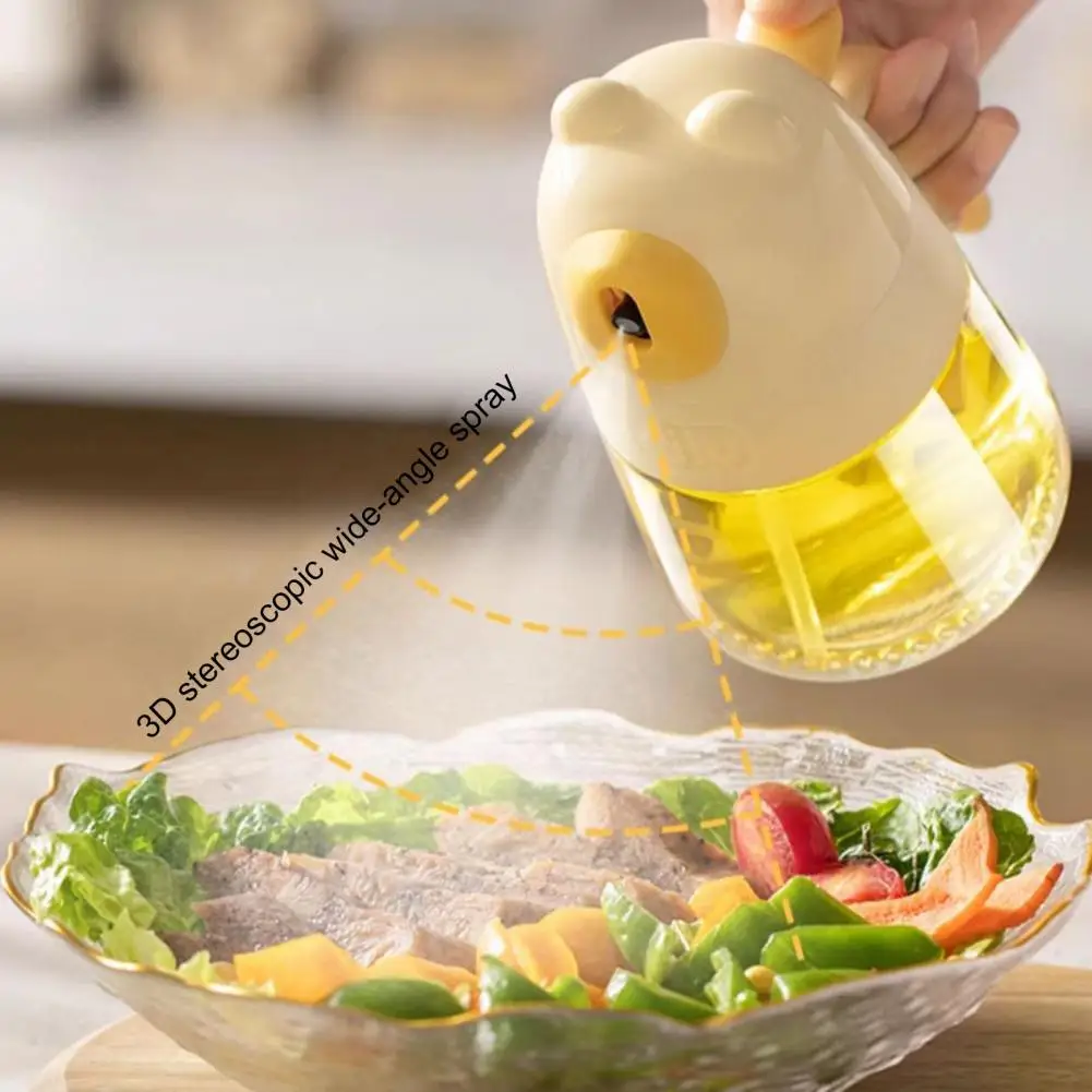 Kitchen Oil Mist Sprayer Glass Oil Sprayer Bottle for Cooking 300ml Fine Nozzle Olive Oil Dispenser with Portion Control for Bbq