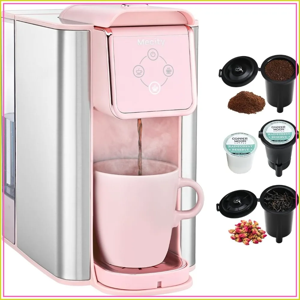 3-in-1 Single Serve Coffee Maker, Flat Bottom Pods & Ground Coffee, 6-10 Oz Cup, 50 Oz Water Tank, 120V 1150W