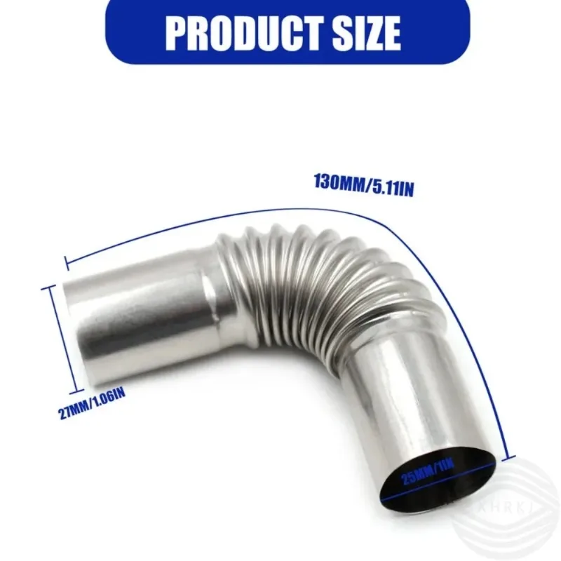 2025 New for Webasto Air Parking Heater, Car, Boat, RV Outlet for 24mm Stainless Steel Elbow Exhaust Pipe Connector with Clamps
