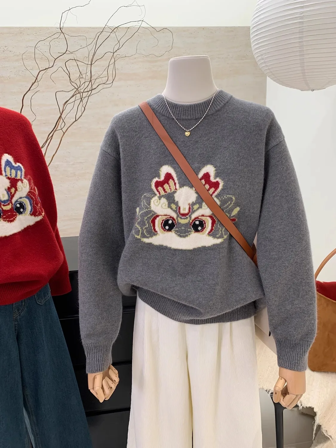 

Вязаный свитер в стиле ретро Thiened Long Sve, свободный крой, мягкий и теплый женский осенне-зимний пуловер, топ с высоким воротником Strai...