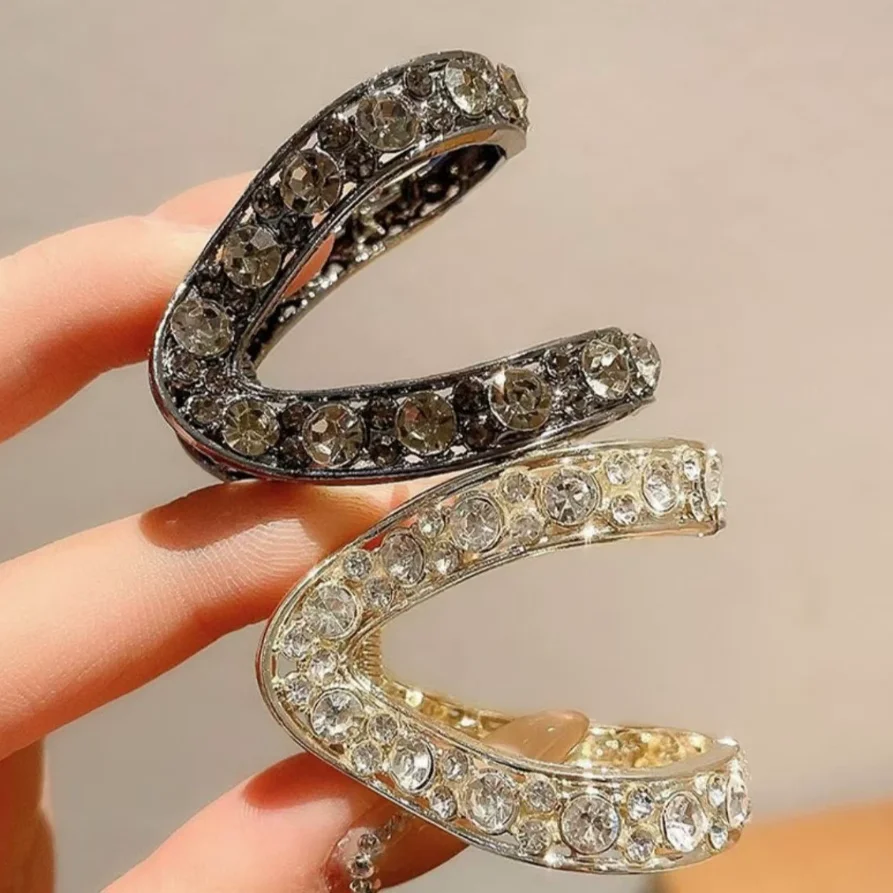 Mini Strass Haar Krabbe Clip Für Frauen Kleine Mode Anti-Herabhängen Metall Hohe Pferdeschwanz Haar Klaue Kopfschmuck Haar Zubehör – Detail 2