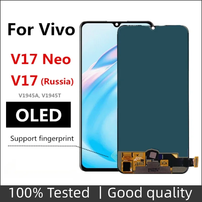 

6.38" OLED For vivo V17 Neo LCD Display Touch Screen Digitizer Assembly Replacement For Vivo 1920 V17 Russia version LCD