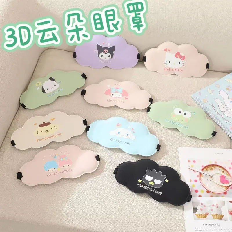 New Cartoon Sanrios Anime Kuromi Hello Kittys Eye Mask Ins Kawaii Adjustable Sleep Shading To Relieve Fatigue Eye Mask Gifts