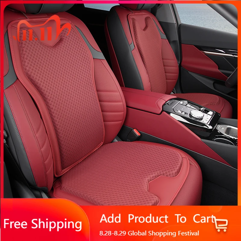 

Interior Stickers Ice Silk Car Seat Cushion For Porsche Cayenne Macan Summer Breathable Car Seat Cover Auto Memory Foam Seat Pro
