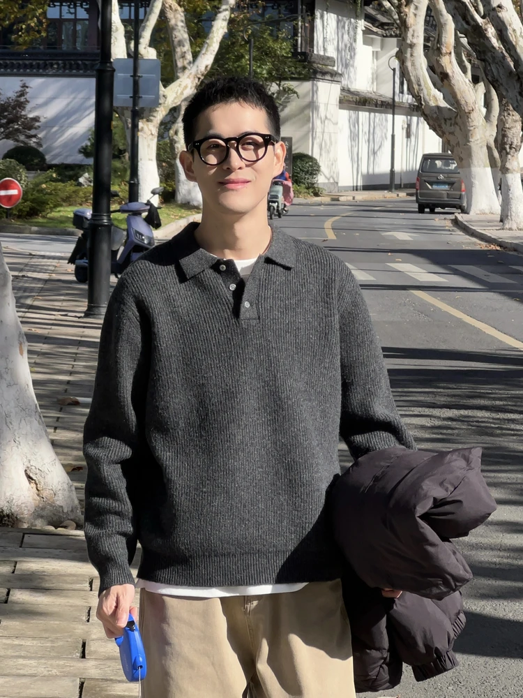 

Ni Tian Korean Sle Ne Knitted Sweater Men's Casual Loose Top Simple Autumn Winter New Arrival Home Daily Wear