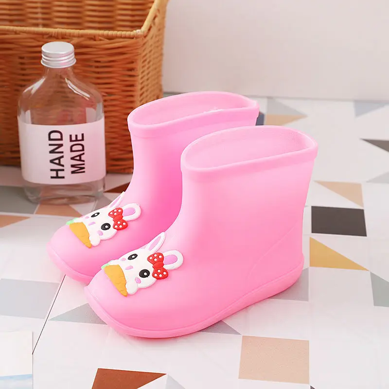 Children Rain Boots Cute Cartoon Water Shoes Anti Slip Waterproof Casual Girls Boots Toddler Boys PVC Rubber Rain Shoes 레인부츠