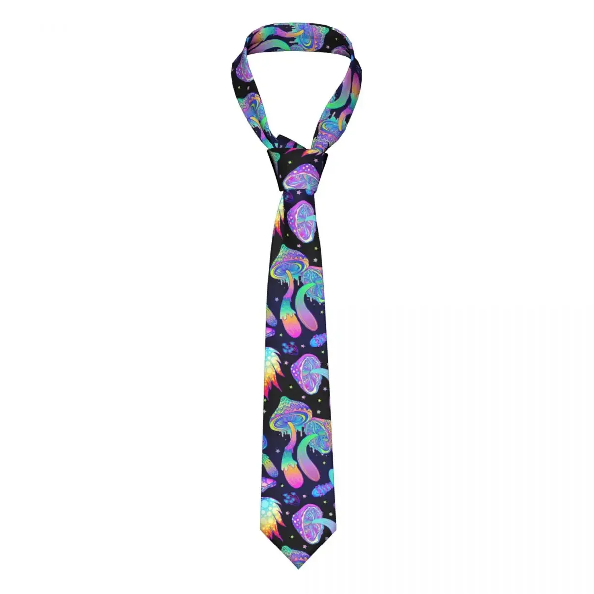 

Magic Mushrooms Necktie Unisex Slim Polyester 8 cm Wide Psychedelic Neck Tie for Mens Suits Accessories Gravatas Wedding Office